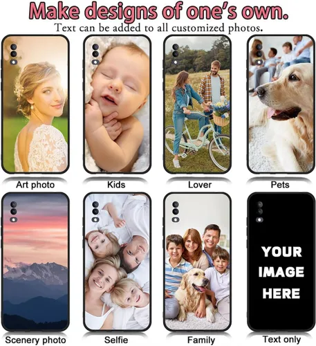 Vista 6 de Styletify Funda de teléfono personalizada para LG k61, collages de múltiples imágenes, funda personalizada con texto fotográfico, funda protectora a
