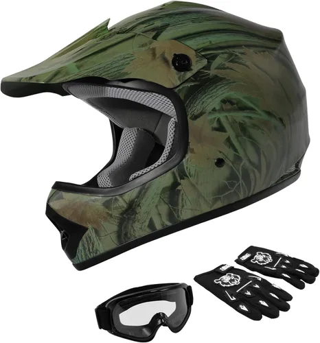 Vista 16 de TCMT Casco de motocross para niños y jóvenes, color negro, casco de motocross, motocross, moto de calle, karting, BMX, MX, ATV, casco de cara