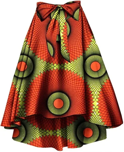 Vista 8 de Falda de verano con estampado africano para mujer, vestido tradicional Ankara Dashiki Brautiful 1