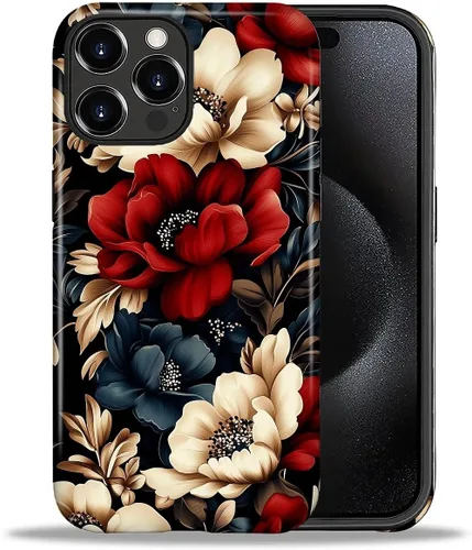 Vista 37 de ZHEGAILIAN Funda para iPhone 11, carcasa dura a prueba de golpes + silicona suave 2 en 1 híbrida, parachoques a prueba de caídas - Vidrio manchado