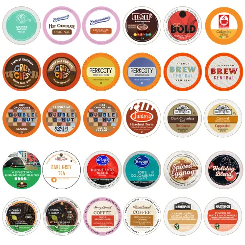 Vista 10 de Perfect Samplers Tazas individuales de chocolate caliente para cafeteras Keurig K Cup, paquete variado, cacao, 30