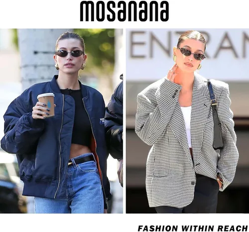 Vista 3 de mosanana Y2K - Gafas de sol ovaladas para mujeres y hombres, mod. Hacker