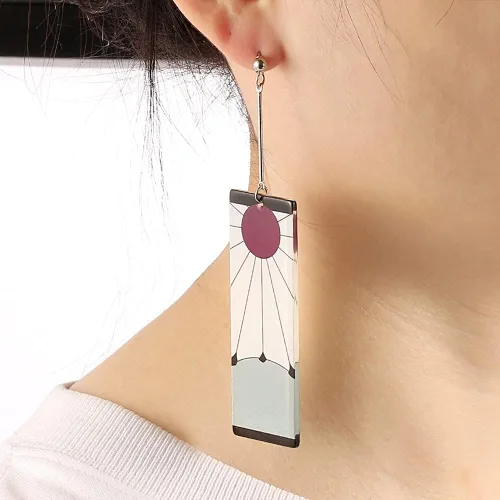 Vista 6 de Tanjiro - Aretes colgantes de anime Tanjirou, accesorios de Halloween, Acrílico
