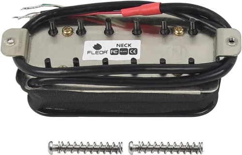 Vista 4 de FLEOR Pastillas de cuello para guitarra eléctrica Alnico 5 Humbucker de bobina doble - Negro