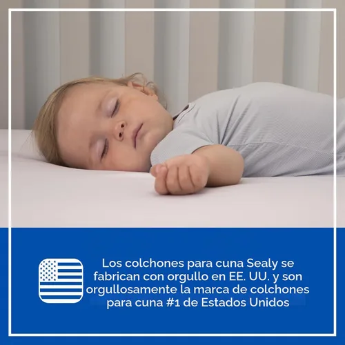 Vista 14 de Sealy Posture Perfect - Colchón impermeable de 2 etapas para cuna y colchón para cama de bebé, espuma viscoelástica híbrida y 150 bobinas de alta