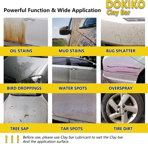 Vista 2 de DOKIKO Paquete de 8 Barras de Arcilla para Auto Detallado Premium Kit de Barras de Arcilla Mágicas para Auto Capacidad de Adsorción para Detallado