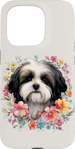 Vista 14 de Shih Tzu Mom Floral Dog Lover Vintage Flowers Cute Case for iPhone 17