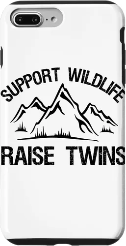 Vista 12 de Support Wildlife Raise Twins Funny Twin Mom Dad Gift Case for iPhone 17