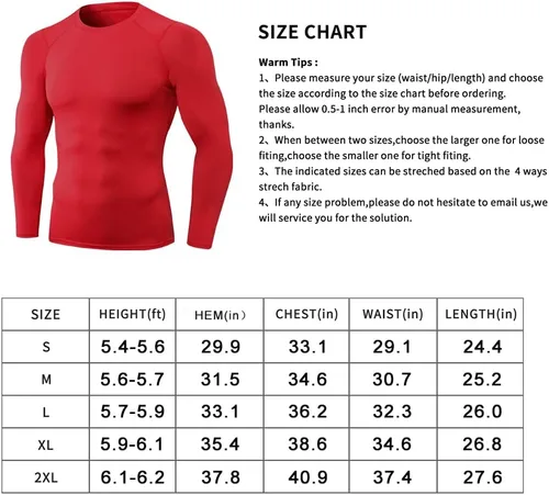 Vista 6 de Camiseta de compresión atlética para hombre, para entrenamiento, correr, manga larga, capa base fresca y seca, camiseta deportiva activa