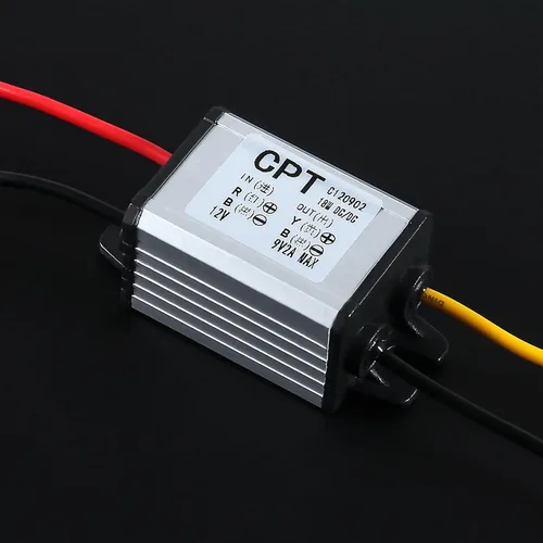 Vista 8 de 2 unids 12 V a 9 V convertidor reductor convertidor DC 12 V a 9 V 2A 18 W regulador de voltaje fuente de alimentación 9 V 12 V 24 V impermeable