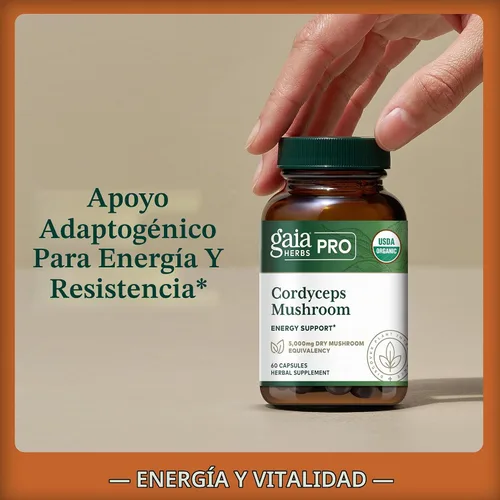 Vista 3 de GAIA HERBS PRO Cordyceps Mushroom - 60 Caps