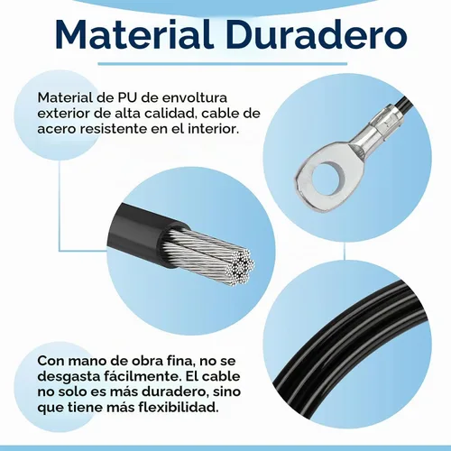 Vista 4 de Reemplazo de cable de polea de fitness para todos los modelos de gimnasio total 1000, 1500, 2000, 3000, XLS Up - Sistema de polea de cable ajustable