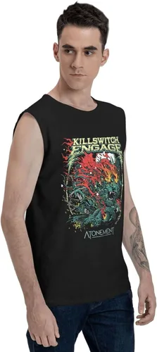 Vista 5 de Camiseta sin mangas para hombre, camiseta sin mangas con gráficos, para verano, casual, gimnasio, entrenamiento, muscular, camiseta sin mangas