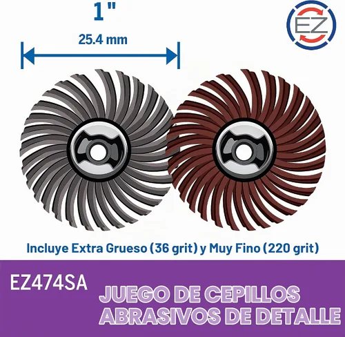 Vista 2 de Dremel EZ474SA Cepillo abrasivo fino y áspero, para detalles.