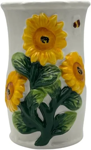 Vista 16 de ACK Soporte para utensilios de cocina, decoración moderna de cocina, almacenamiento de cocina (girasol 3D)