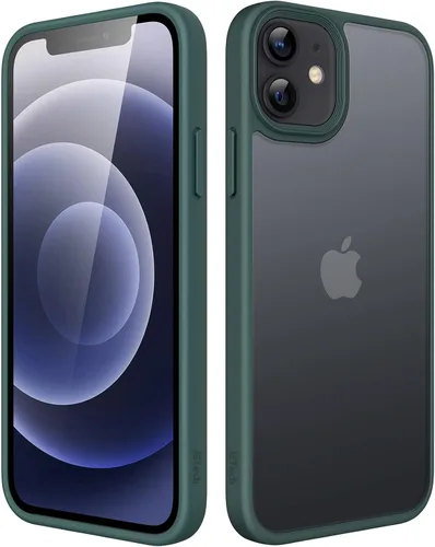 Vista 10 de JETech - Funda mate para iPhone 12/12 Pro, color negro Protección de grado militar, parte trasera mate esmerilada, acabado antihuellas, diseño a