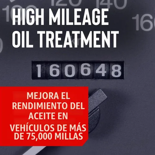 Vista 2 de STP Tratamiento de aceite de alto kilometraje + detener fugas - 15 onzas líquidas