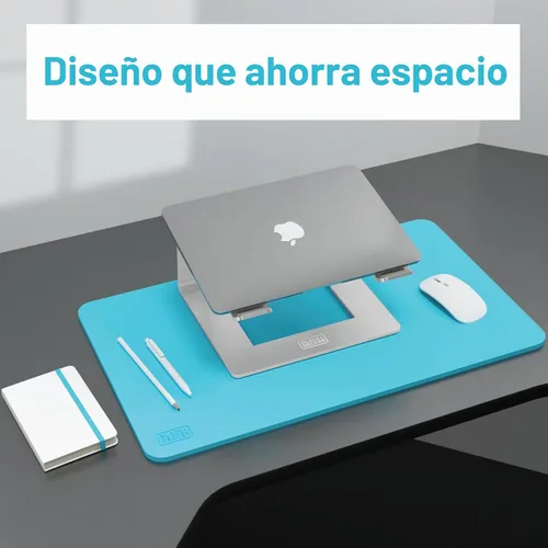 Vista 7 de BLACK+DECKER Soporte ergonómico para laptop para escritorio, soporte ergonómico para computadora portátil, compatible con MacBook Notebook, soporte