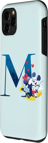 Vista 2 de iPhone 11 Pro Max Disney Alphabet Monogram Letter M para Funda de Mickey y Minnie Mouse