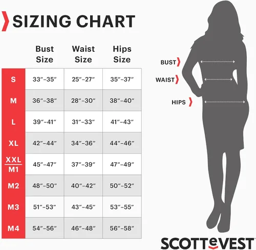 Vista 4 de SCOTTeVEST 101 chaleco de viaje para mujer 9 bolsillos ocultos Anti-Pickpocket