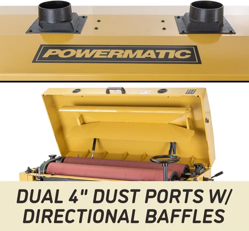 Vista 2 de Powermatic Lijadora de tambor doble de 37 pulgadas, 7.5 HP, 230V 1Ph (modelo DDS-237)