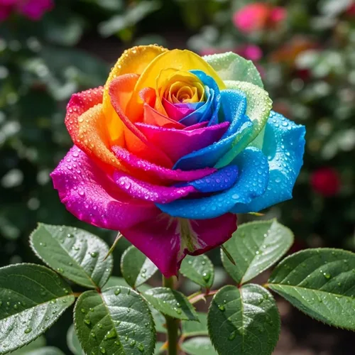 Vista 2 de Más de 220 semillas de rosas híbridas para plantar rosas trepadoras, arbustos perennes, plantas ornamentales de larga floración para decoración