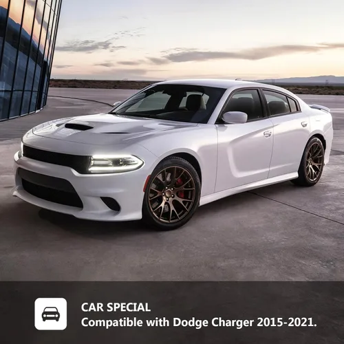 Vista 6 de Conjunto de faros delanteros FIONE Xenon/HID compatible con Dodge Charger 2015-2021 con luz diurna LED en el lado izquierdo del conductor LH