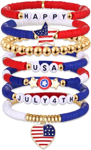 Vista 110 de Surfer Heishi - Pulseras apilables para mujer, apilables, de vinilo arcoíris, disco de arcilla, pulseras elásticas para la amistad, joyería bohemia