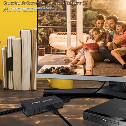 Vista 3 de Convertidor de componentes a HDMI, adaptador YPbPr a HDMI compatible con 1080P/720P compatible con DVD, reproductor de Blu-ray, PS2, PS3, Xbox a
