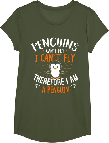 Vista 87 de Penguins Can't Fly Shirt - Camiseta de regalo para amantes de los pingüinos, Azul Azul Marino