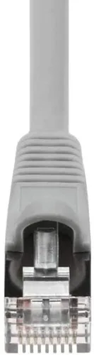 Vista 2 de SF Cable Cable de red Ethernet blindado Cat5e (STP), cable de cobre trenzado de 4 pares 26AWG, enchufe RJ45, 350 MHz, 50 pies, gris
