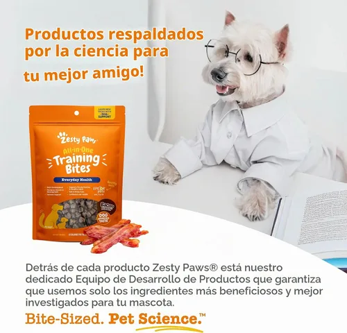 Vista 5 de Zesty Paws Golosinas de Entrenamiento para Perros y Cachorros - Golosinas para Perros para Entrenamiento - Masticables Saludables para Perros
