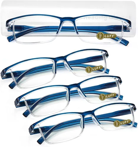 Vista 17 de LUFF 6 piezas Gafas de Lectura Anti-Rayos Azules Portátiles Ultra-Ligeras (0.00X)