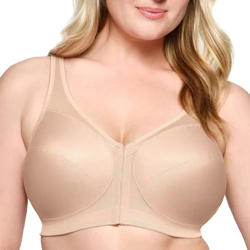 Vista 12 de Glamorise Full Figure Plus Size MagicLift Bra de cierre frontal con soporte postural, sin aros #1265 Negro