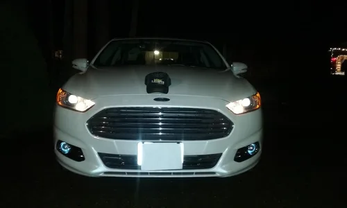 Vista 2 de BlingLights Luces antiniebla de halo azul para Ford Fusion 2013 2014 2015 2016