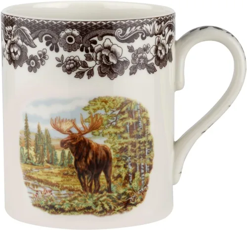 Vista 3 de Spode Taza Woodland, Black Bear, 16 onzas, taza de café con asa para bebidas calientes, ideal para té, chocolate caliente y otras bebidas calientes