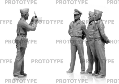 Vista 4 de ICM 32116 Figuras militares de plástico para recordar, USAAF Pilots (1944-1945) - Escala 1:32