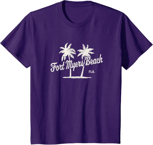 Vista 31 de Fort Myers Beach Florida Vintage 70s Palm Trees Graphic T-Shirt