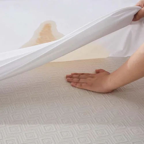 Vista 5 de Funda de colchón con cremallera para cama, protector de colchón impermeable tamaño matrimonial, sin ruido, transpirable, lavable a máquina, se