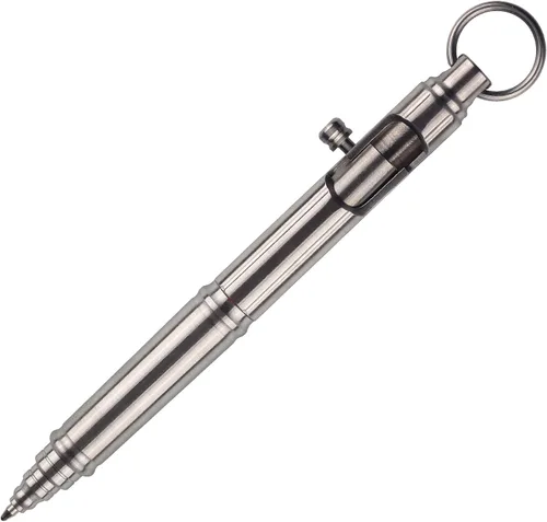 Vista 7 de SMOOTHERPRO Bolígrafo de acción de perno de latón macizo con clip de acero inoxidable, nodo de bambú para temblor, parkinson, artritis, oficina