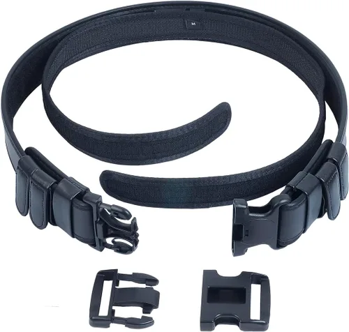 Vista 2 de Cinturón de servicio para la aplicación de la ley Utilidad de seguridad Policía Militar 2.25 "Tactical Patrol Belt Set
