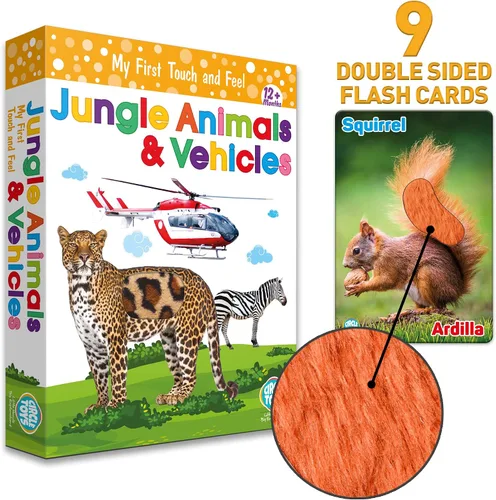 Vista 11 de My Touch and Feel - Tarjetas didácticas de doble cara con imagen bilingüe en inglés y español para bebés, niños pequeños, niños, aprender animales