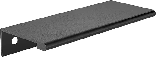 Vista 6 de Richelieu Hardware BP98982510 Lincoln Collection 1 pulgada (25 mm) de centro a centro Manija de tirador de borde de gabinete y cajón de aluminio