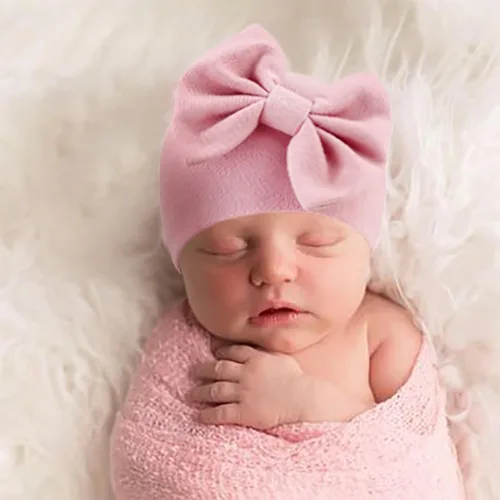 Vista 3 de DRESHOW BQUBO - Gorros de hospital para recién nacido, gorro de algodón para bebés de 0-66-24 meses