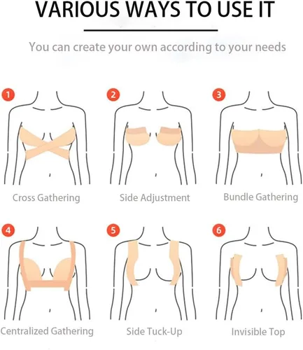 Vista 3 de Cinta de elevación BoobTape, con 36 cintas de doble cara, cinta multifuncional, cinta de levantamiento facial, cinta de elevación de cuello.