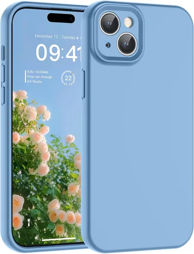 Vista 65 de SUPFINE - Funda diseñada para iPhone 12, silicona líquida premium con [forro de microfibra suave antiarañazos][protección de cámara mejorada], funda