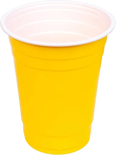 Vista 4 de Glad Paquete divertido de vasos de plástico en 4 colores: rosa, verde, azul y amarillo, vasos resistentes para fiesta en colores brillantes, ideales