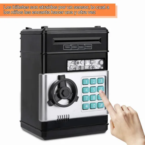 Vista 6 de Alcancía Electrónica de Cajero Automático con Contraseña de Dibujos Animados Lata de Monedas de Efectivo Puede Desplazar Automáticamente Billetes