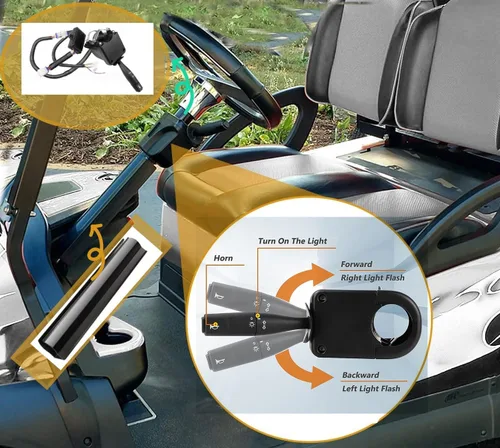 Vista 7 de Dr.Acces Kit de señal de giro para carrito de golf con interruptor de luz de freno de bocina, arnés de cableado de actualización de enchufe de 9