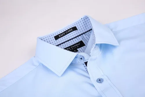 Vista 3 de Alex Vando - Camisa de vestir de bambú para hombre, elástica, de ajuste regular y libre de arrugas